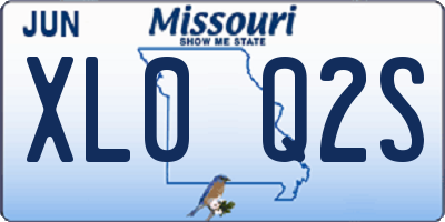 MO license plate XL0Q2S