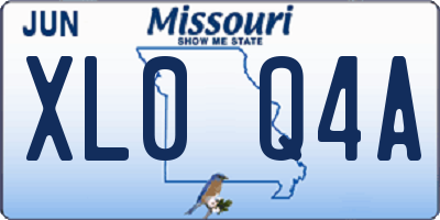 MO license plate XL0Q4A