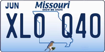 MO license plate XL0Q4O