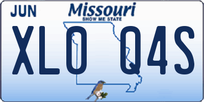 MO license plate XL0Q4S