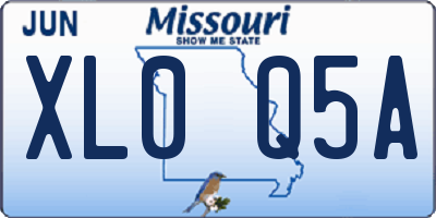 MO license plate XL0Q5A