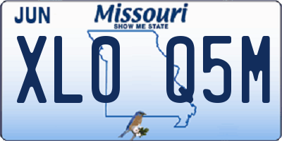 MO license plate XL0Q5M