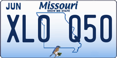 MO license plate XL0Q5O