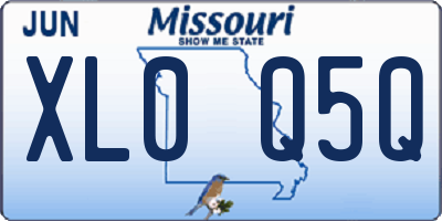 MO license plate XL0Q5Q
