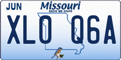 MO license plate XL0Q6A