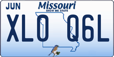 MO license plate XL0Q6L