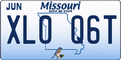 MO license plate XL0Q6T