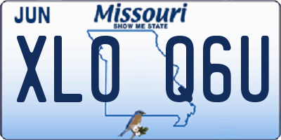 MO license plate XL0Q6U