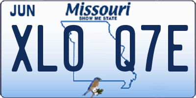 MO license plate XL0Q7E
