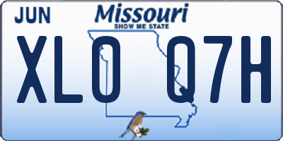 MO license plate XL0Q7H