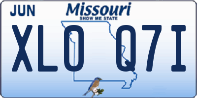 MO license plate XL0Q7I