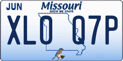 MO license plate XL0Q7P