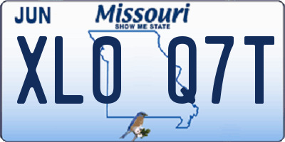 MO license plate XL0Q7T
