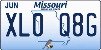 MO license plate XL0Q8G