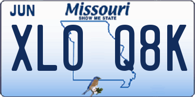 MO license plate XL0Q8K