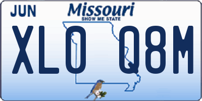 MO license plate XL0Q8M