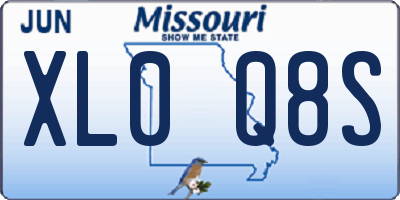 MO license plate XL0Q8S