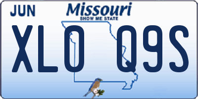 MO license plate XL0Q9S