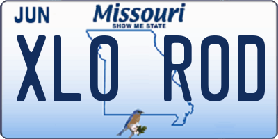 MO license plate XL0R0D