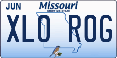 MO license plate XL0R0G