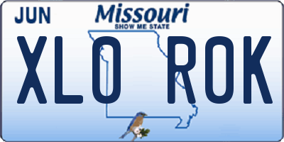 MO license plate XL0R0K