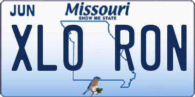 MO license plate XL0R0N
