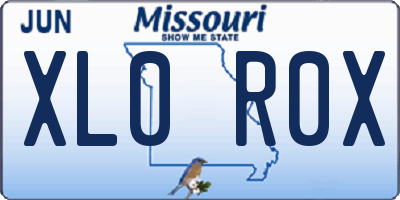 MO license plate XL0R0X