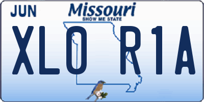 MO license plate XL0R1A