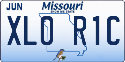 MO license plate XL0R1C