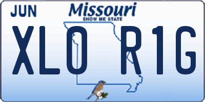 MO license plate XL0R1G