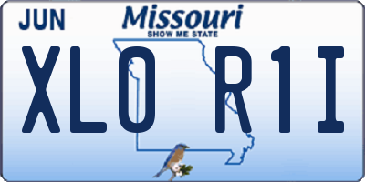 MO license plate XL0R1I