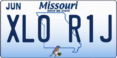 MO license plate XL0R1J