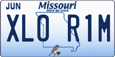 MO license plate XL0R1M
