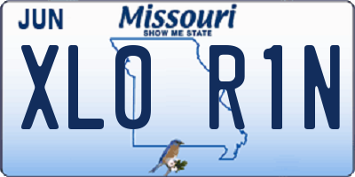 MO license plate XL0R1N