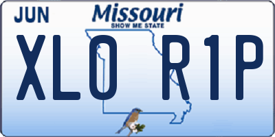 MO license plate XL0R1P