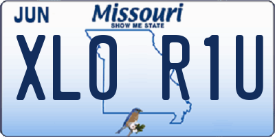 MO license plate XL0R1U