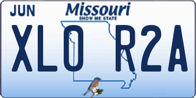 MO license plate XL0R2A