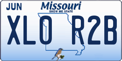 MO license plate XL0R2B