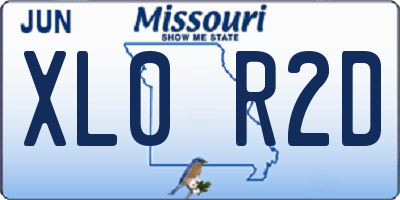 MO license plate XL0R2D