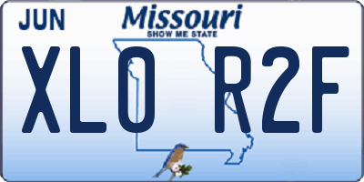 MO license plate XL0R2F