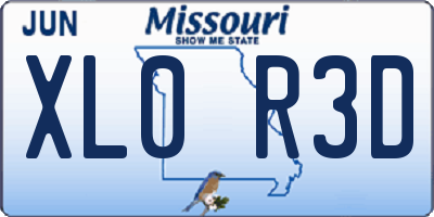 MO license plate XL0R3D