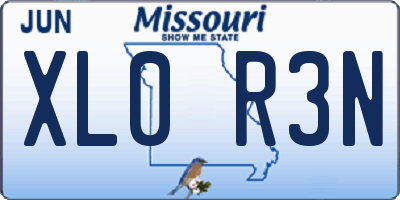 MO license plate XL0R3N