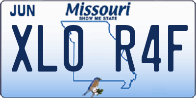 MO license plate XL0R4F