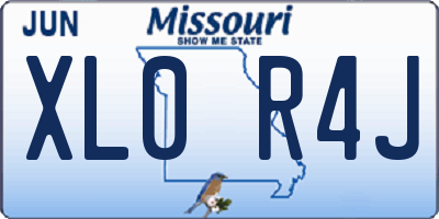 MO license plate XL0R4J