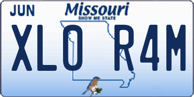 MO license plate XL0R4M