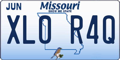 MO license plate XL0R4Q