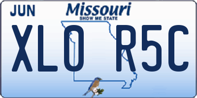 MO license plate XL0R5C