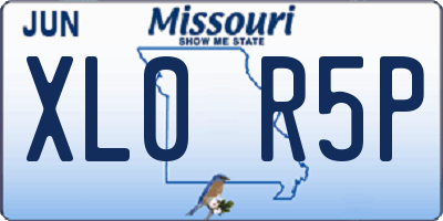 MO license plate XL0R5P