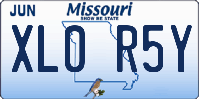 MO license plate XL0R5Y