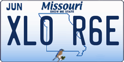 MO license plate XL0R6E